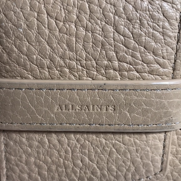 AllSaints Brand Ray Wallet Caramel Beige Clutch - Picture 3 of 10